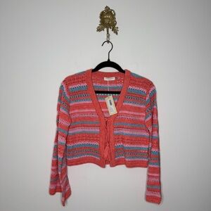 Ramy Brook Madge Crochet Knit Cardigan XS